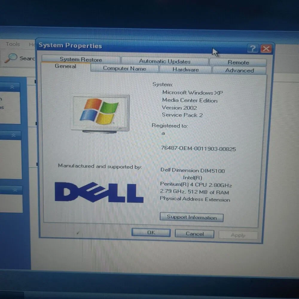Dell Precision T5100 PC for Retro Gaming Intel Pentium 2.80GHz 512MB RAM XP
